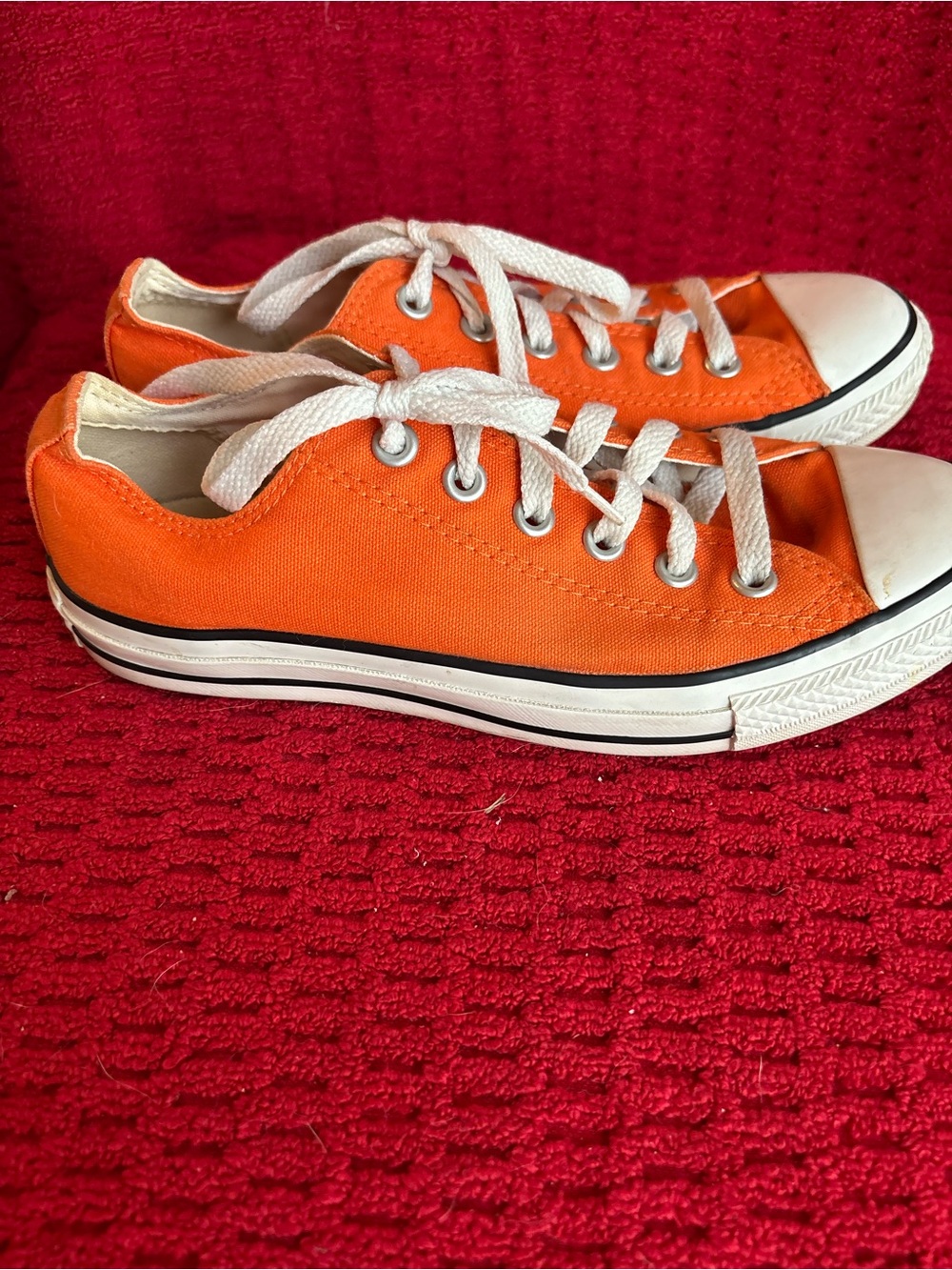 Converse Orange Canvas Low-Top Lace-Up Sneakers - unisex - Picture 5 of 8